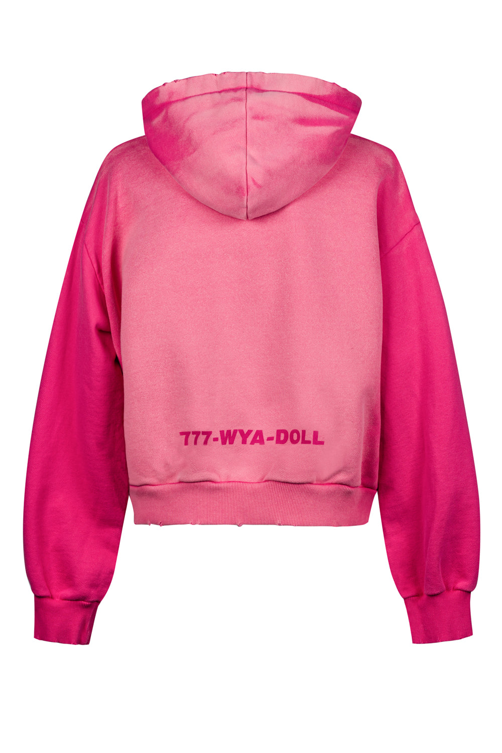HYSTERIC DISTRESSED PINK HOODIE PLAIN 07