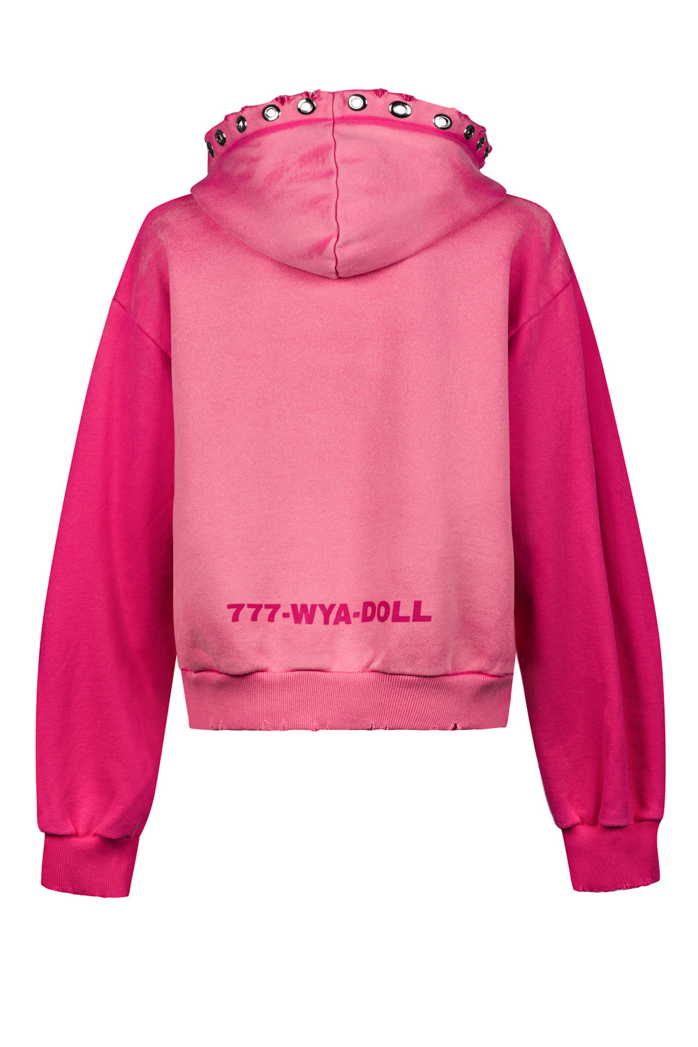 HYSTERIC DISTRESSED PINK HOODIE 07